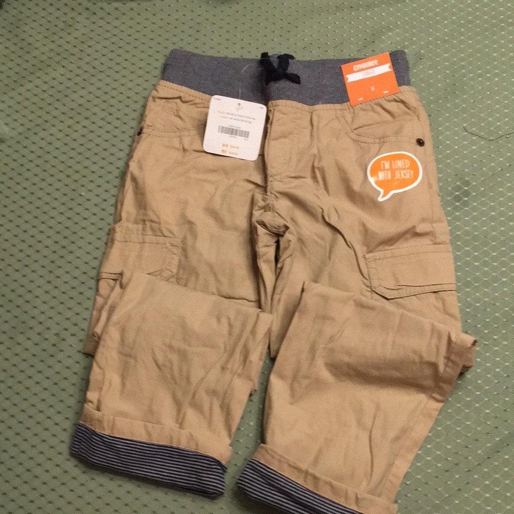 Gymboree Khaki Boys Pants Jersey-lined New with Tags
